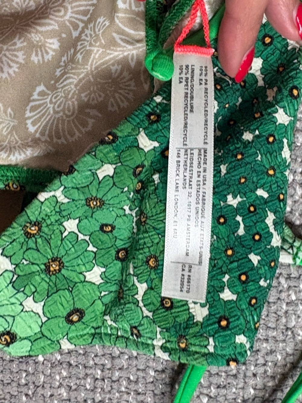 Free People Free Est Floral Bikini Set S Sonny Printed Tee Top Cheeky Bottoms - Picture 12 of 15